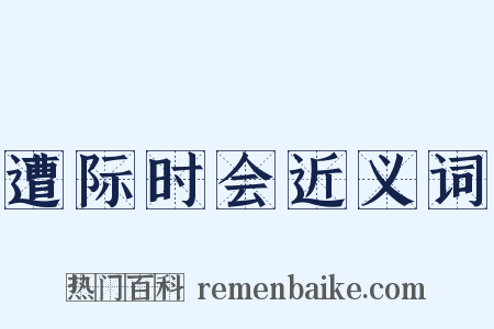遭际时会近义词是什么意思的图片